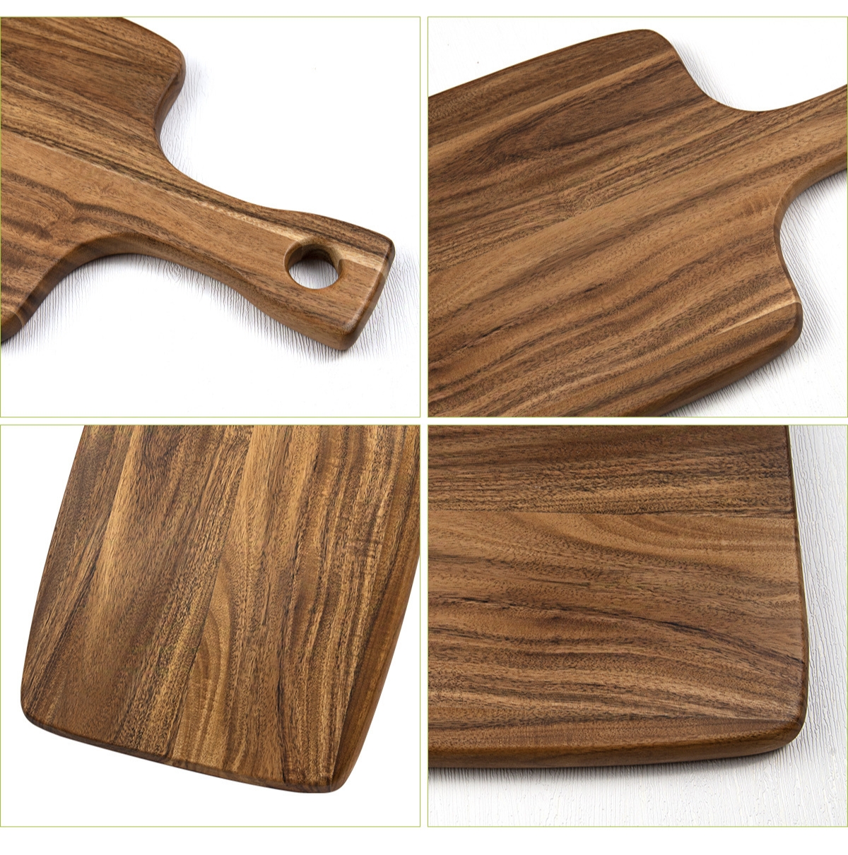 Classic Acacia Wood Cutting Board with Handle – Rustic Serving & Chopping Board